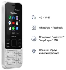 Телефон Nokia 6300 4G белый (16LIOW01A08)